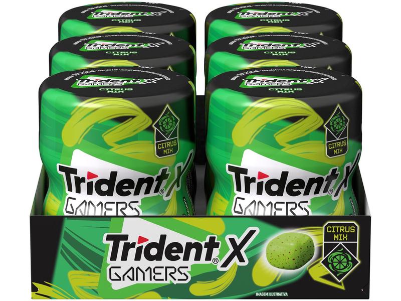 Chiclete Trident Maracujá e Limão Display com 6 Unidades de 48,3g